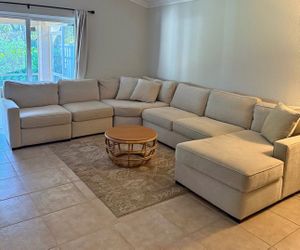 Light beige 5-piece sectional sofa