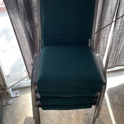 Chairs / Metal  With Soft Cushion Center Beautiful Dark Green 