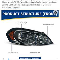 New Chevy Headlights For impala  Or Monte Carlo