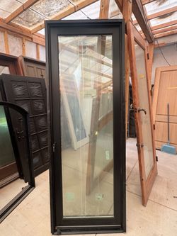 Black single glass door 34x95