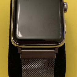 Apple Watch Series 3 42mm Stainless Steel GPS+LTE with Milanese Loop Works Perfect