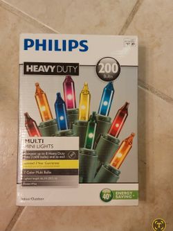Philips Heavy Duty 7 Color Multi Mini Lights Green Wire
