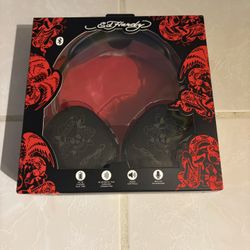 Ed Hardy Wireless Headphones Black Bluetooth Love Kills Slowly