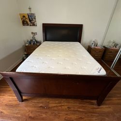 Queen Bed Frame & Mattress & Box Spring