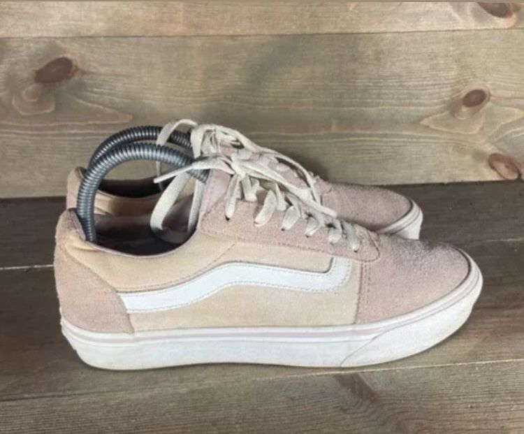 Pick And White Vans Size:6