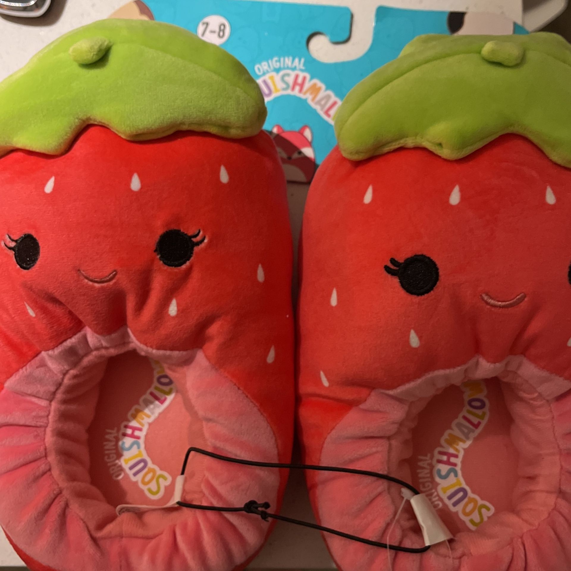 Brand New Squish, Mellow Strawberry Slippers Would Make A Great Christmas Gift
