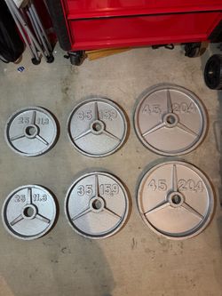 210lbs of Olympic Plate Free Weights