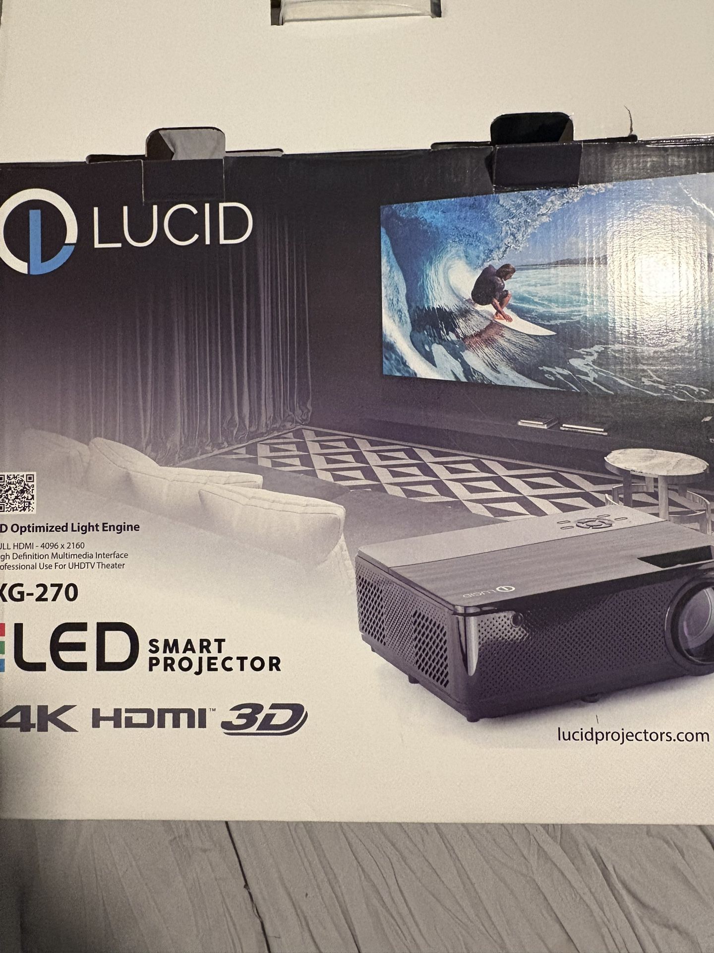 Lucid Xg-270 4k 3d Smart Projector