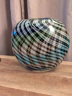 Italian Murano-style Ribbon Vase
