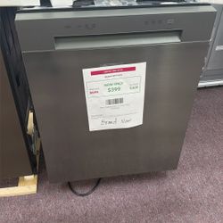 LG 24 in. Stainless Look Front Control Dishwasher with Stainless Steel Tub and SenseClean