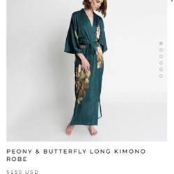floral-patterned Kimono Robe 