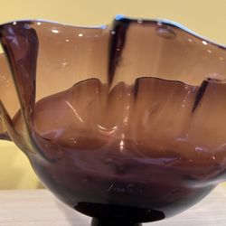 Murano Ruffle Bowl - Amethyst