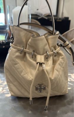 Tory Birch Kira chevron mini leather bucket bag