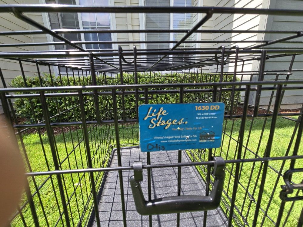 Dog Crate/2 Door, 30Lx19Wx21H
