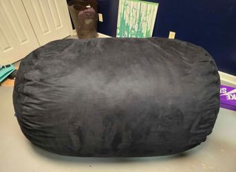 Giant 4ftx6ft black bean bag, lounge chair