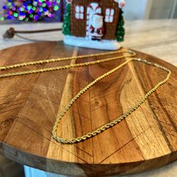 14k gold filled Rope Necklace Chain