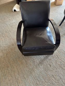 Brown leather chair