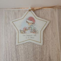 Vintage Precious Moments - Precious Melodies Star Christmas Ornament 