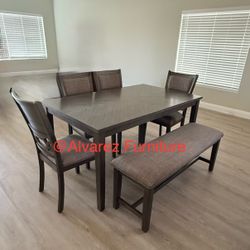 Dining Table Set With Bench 