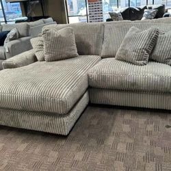 Fog Gray 2 Piece Sectional Sofa Chaise 