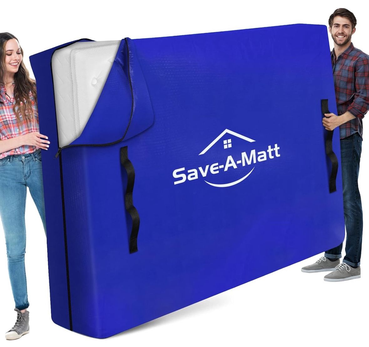 Mattress Bags for Moving - Extra Thick & Durable Queen Mattress Cover for Moving - Reusable Waterproof Tarp Mattress Pr