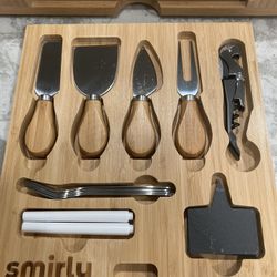 Charcuterie Board With Knife Set