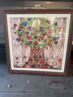 The Heart Tree Framed Numbered Art Print 38 x 38 in