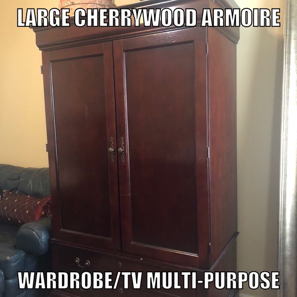 Large Cherrywood Armoire For Wardrobe Tv In San Antonio Tx Large Cherrywood Armoire For Wardrobe Tv In San Antonio Tx Offerup