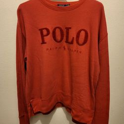 Polo Ralph Lauren Women's Sweatshirt Fleece Pullover Size Small NANTKT RED