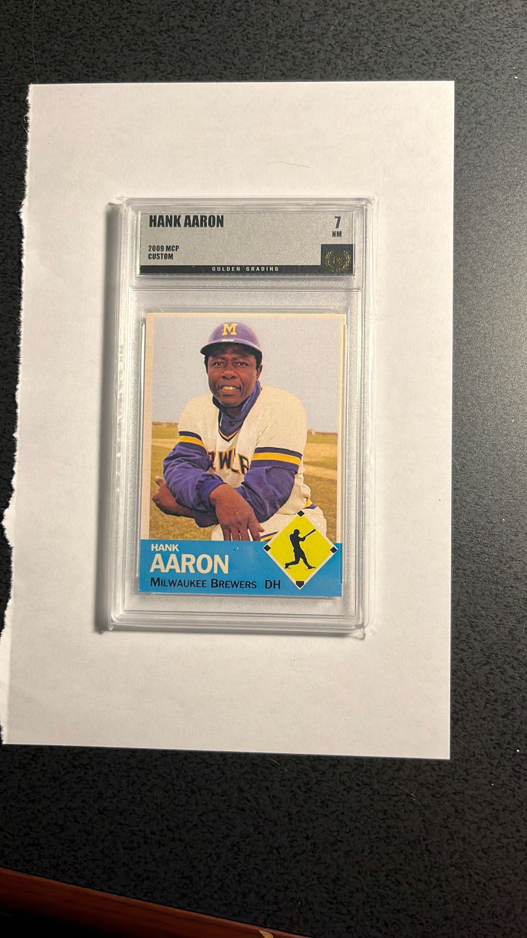 Hank Aaron, Braves ‘76 Final Season Graded Card