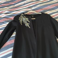 Alfani Petite Black Dress Set with Embellished Jacket – Like New