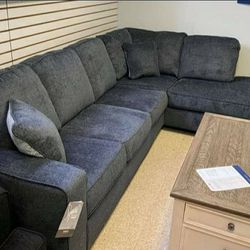 Brand New 💥 Slate Sleeper Sectional Couch/  2 Piece With Chaise 