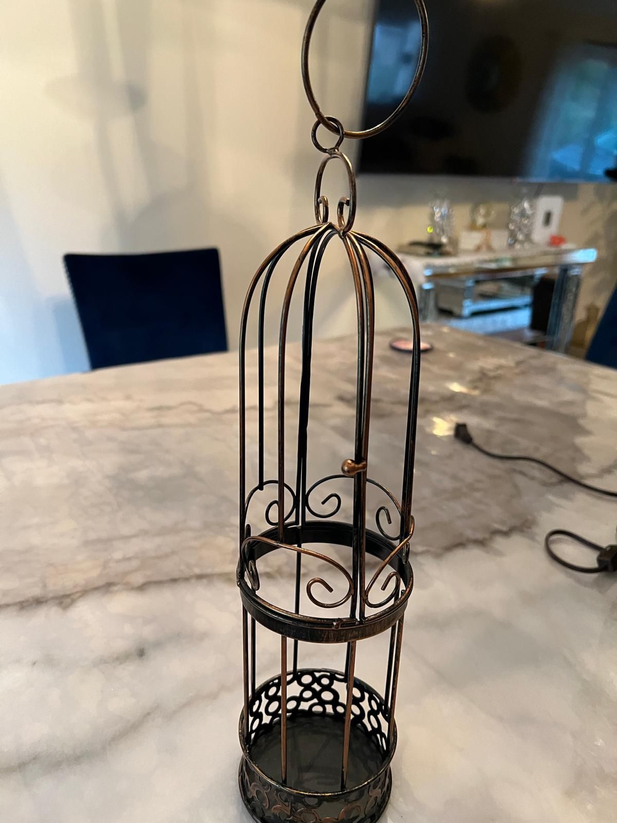 Decorative Metal Cage Candle Holder/Centerpiece