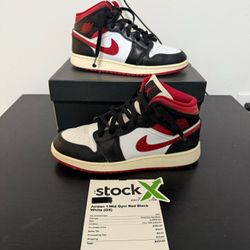 Jordan 1 Mid Gym Red Black White (GS)