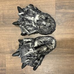 Child Wolf Feet Slippers Size Small