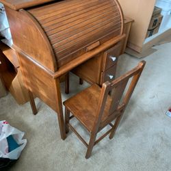 Antique Child's Roll Top Desk - Paris Mfg

