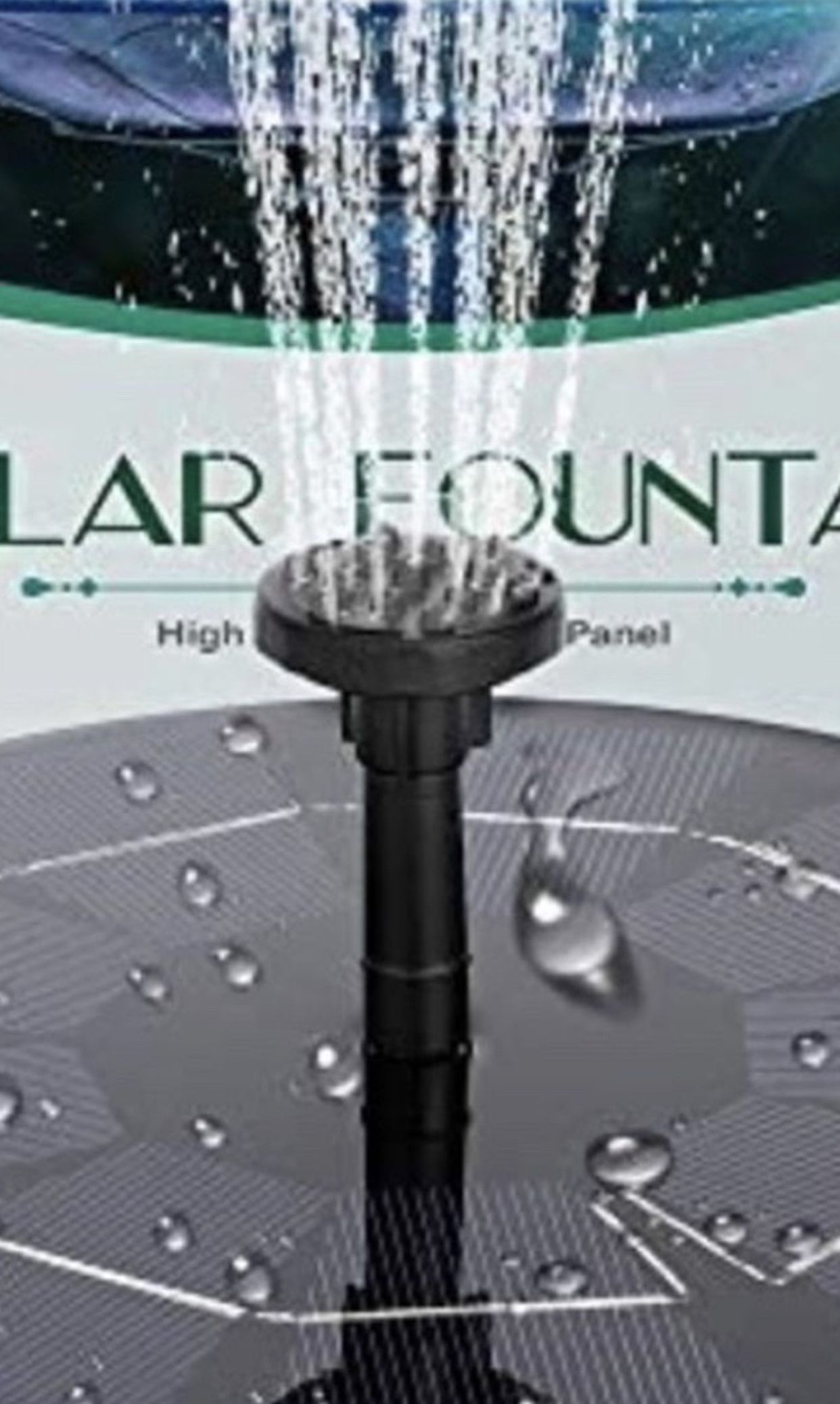 New Never Used Solar Water Fountain