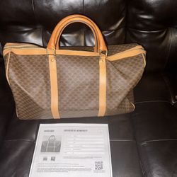 Vintage Duffle Bag Macadam Coated Canvas Large