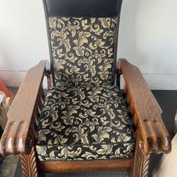 Morris Chair And Leather Couch. T