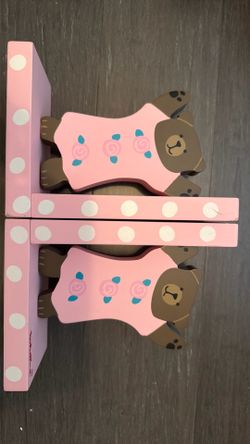 Girls teddy book holder