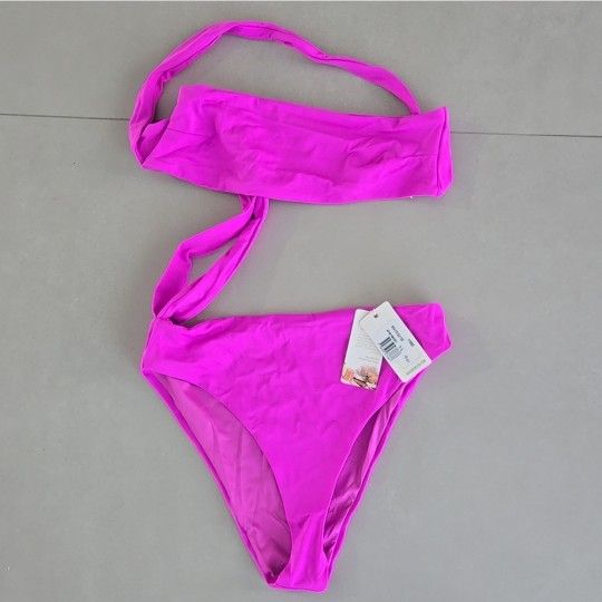 NWT! Agua Bendita Irisha Vita Solid Purple One Piece