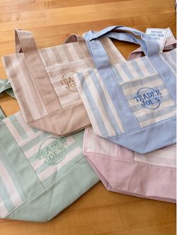 * “Trader Joe’s Mini Striped Tote 2026”     * “Set of 4”     * “Limited Edition”