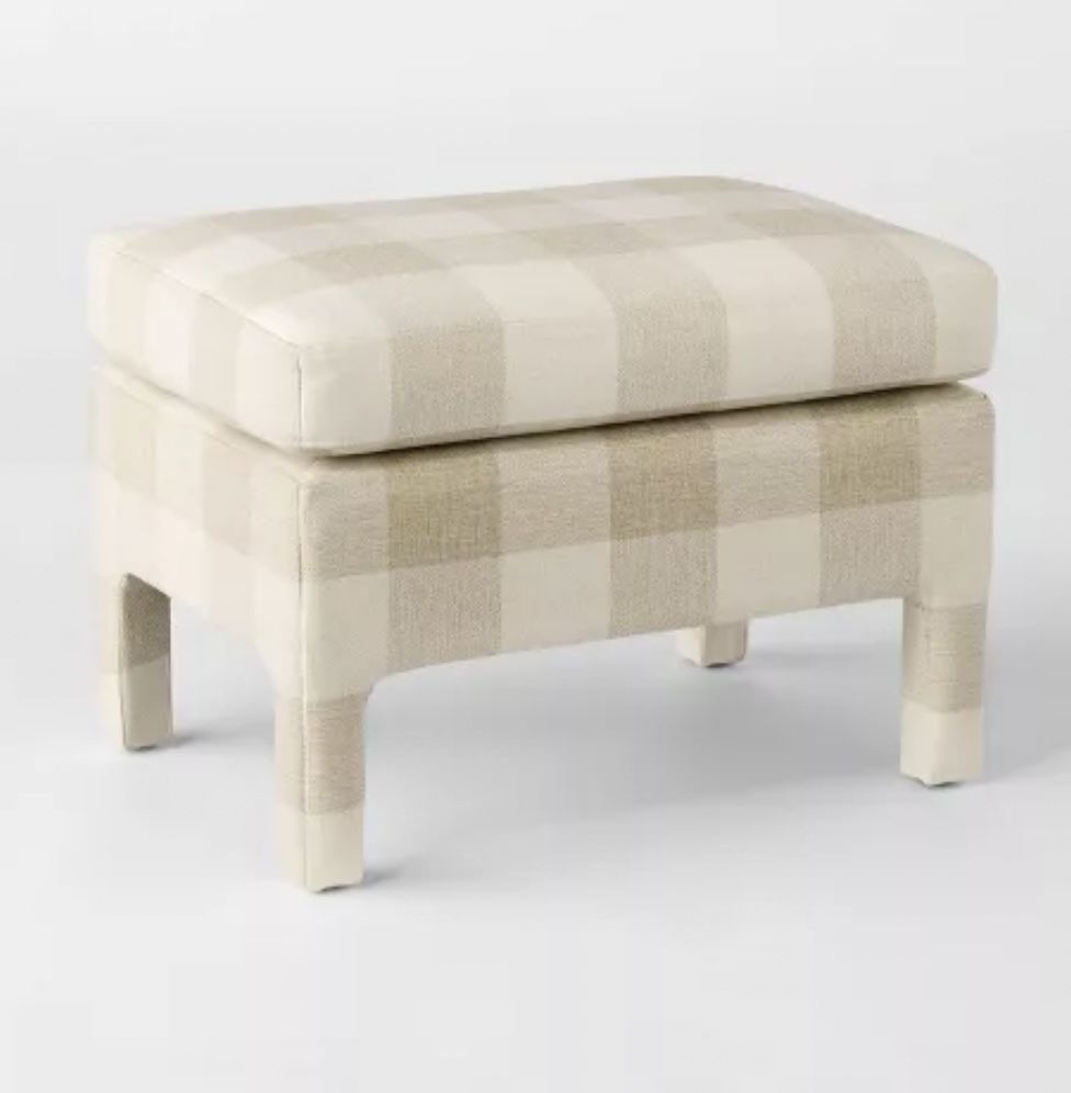 Studio McGee Gingham Ottoman