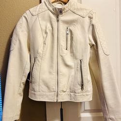 Faux leather moto jacket size S