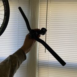 Black Riser Handlebar with Stem – MTB / Fixed Gear