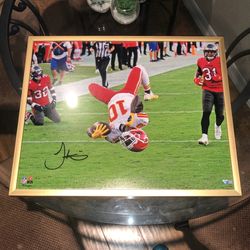Tyreek Hill autograph 16 X 20 print. Perfect For Any Bar/mancave 