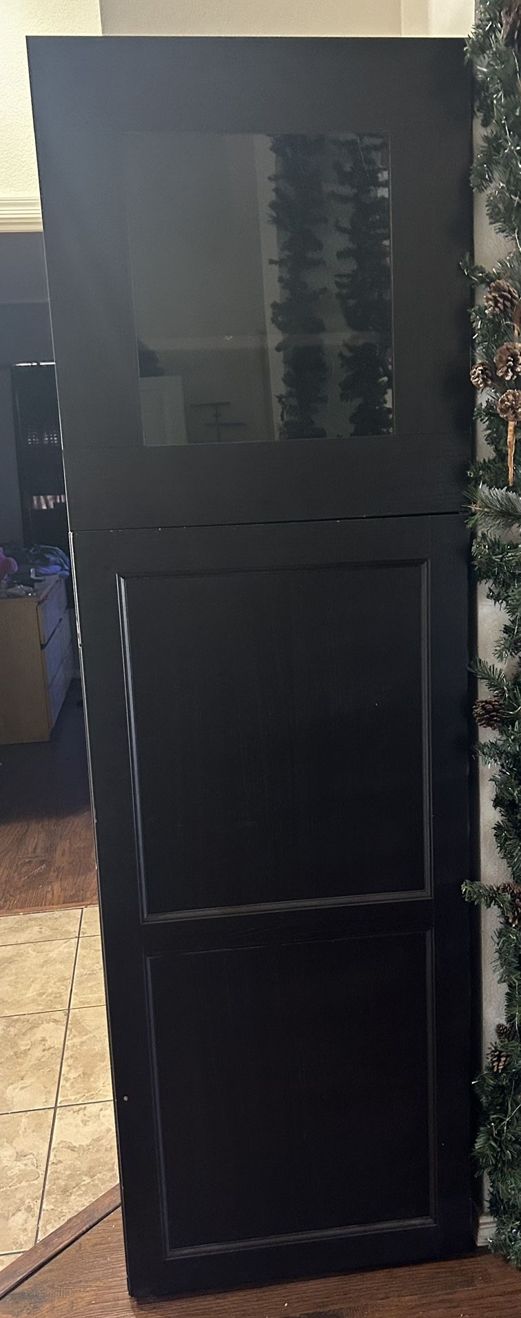 Tall Black Ikea Bookshelf Cabinet $60