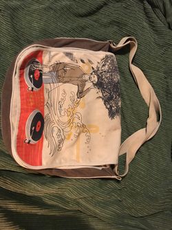 BORED INC. KHAKI CANVAS MESSENGER BAG