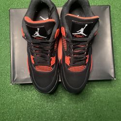 Air Jordan Retro 4 Red Thunder Size 9.5 Great Condition All Stars With Shoe Box. 