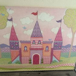 Princess castle painting for girls 30x40